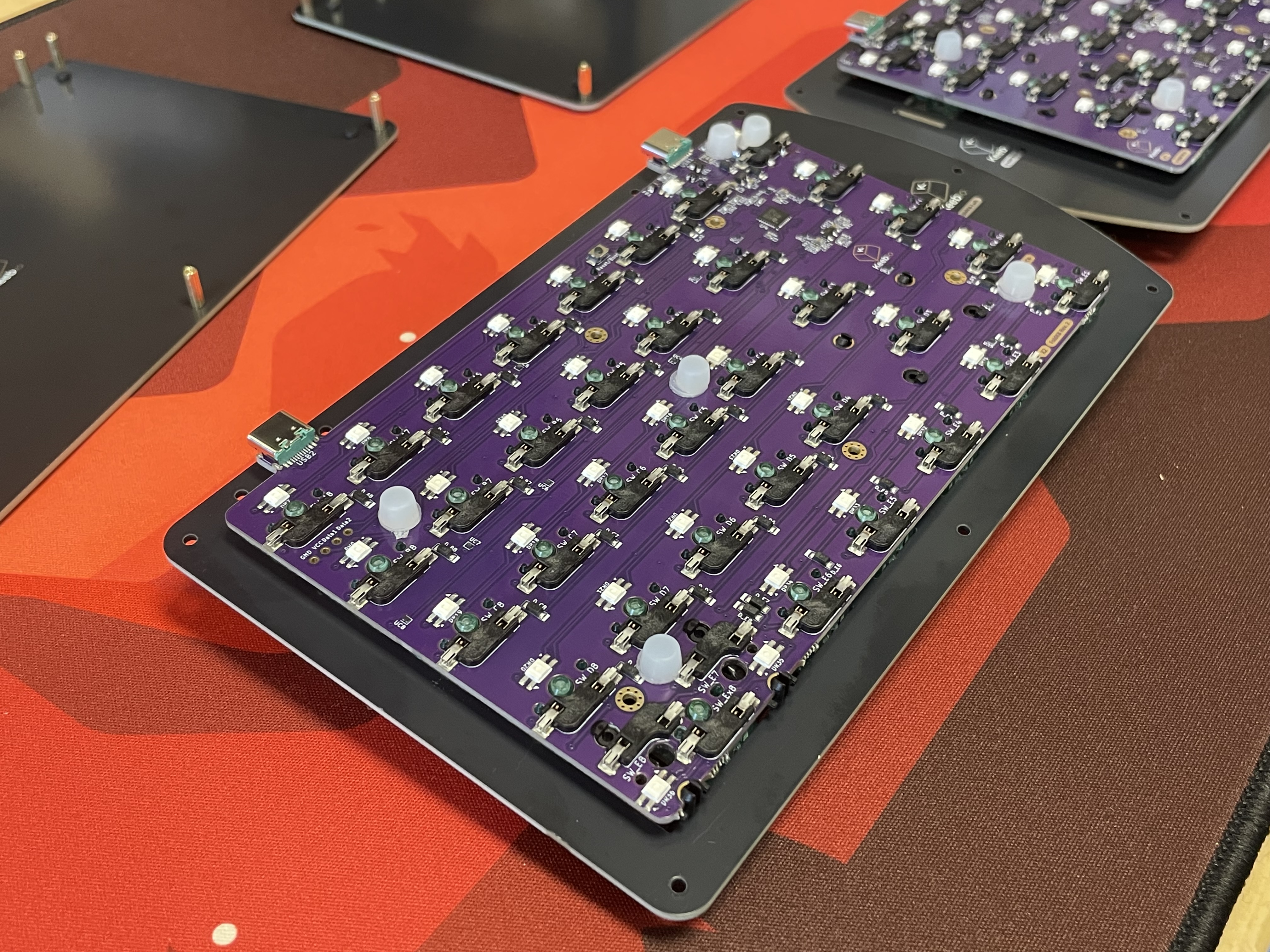FLAHNS bumpers on underside of PCB