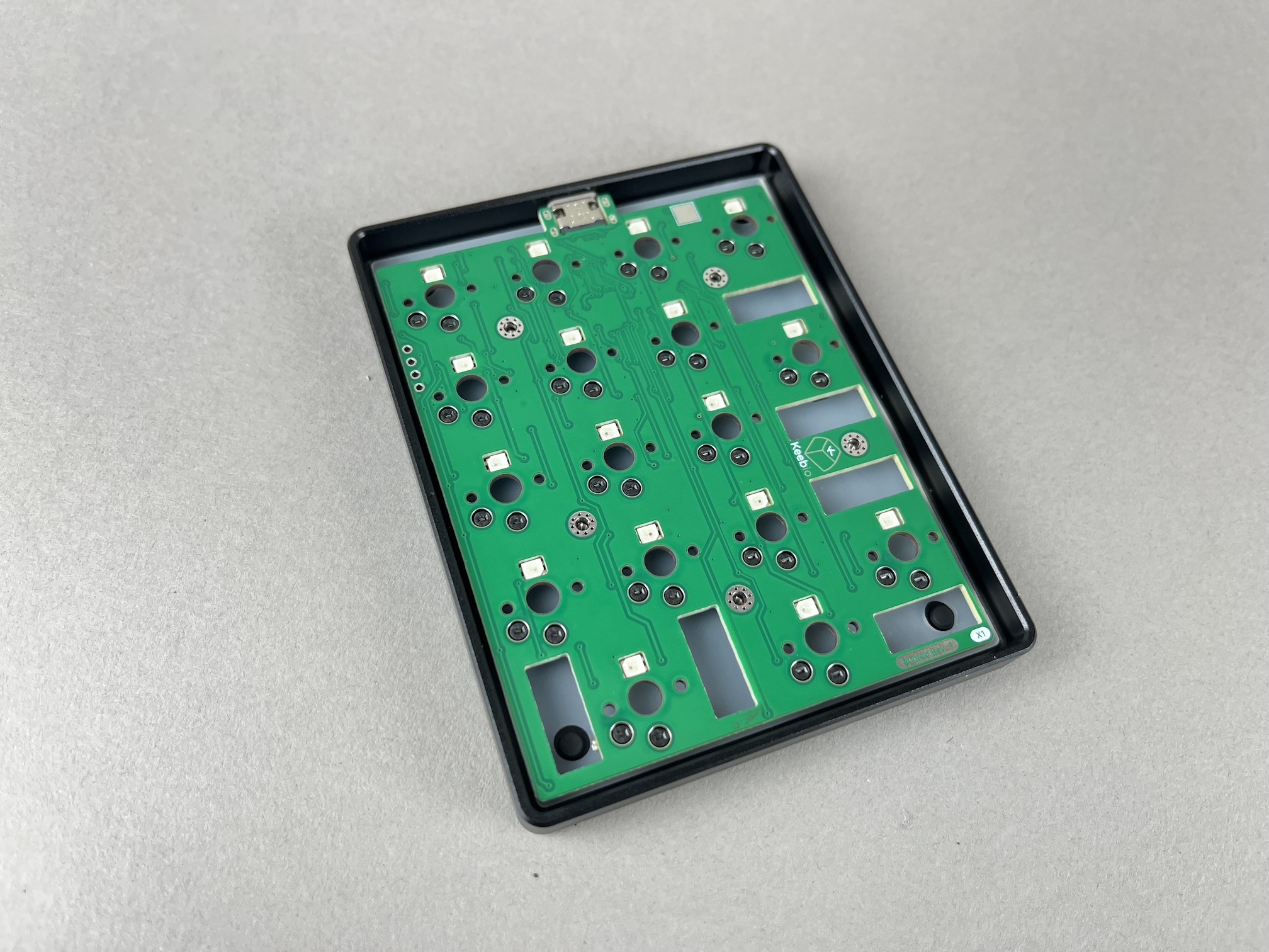PCB on tray