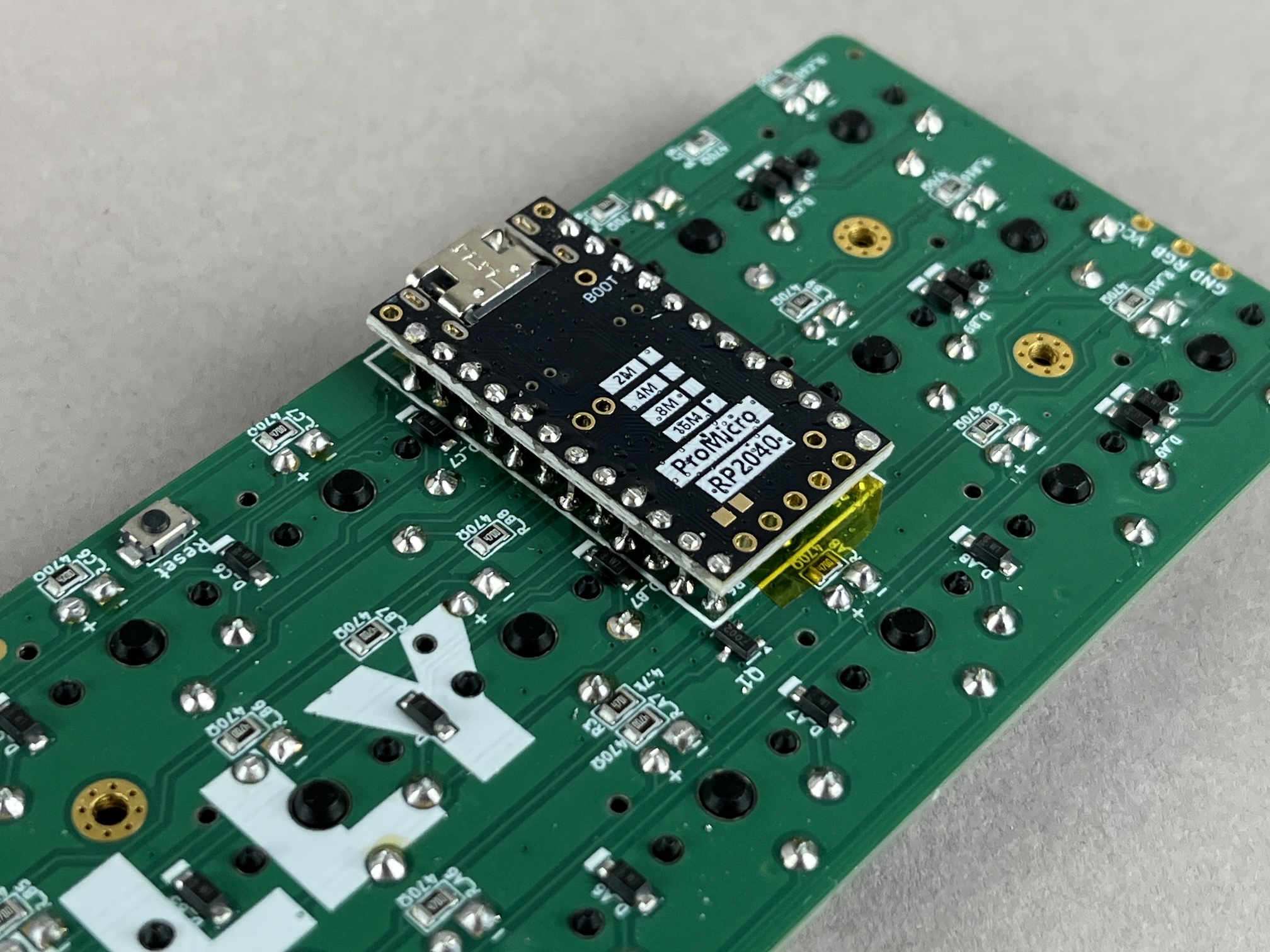 Solder remaining pins