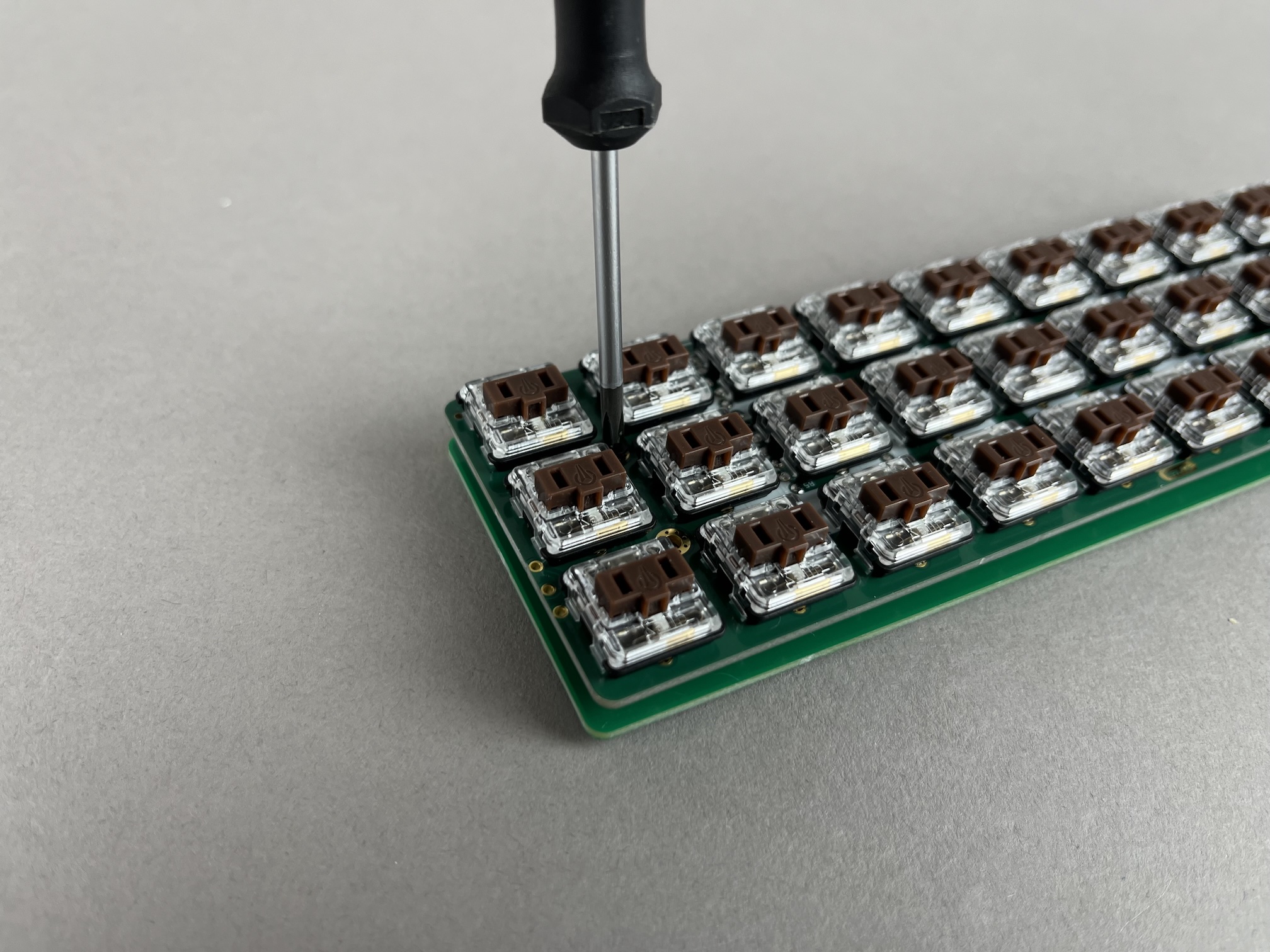 Add screws through PCB